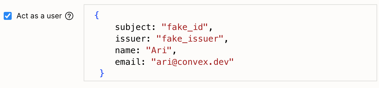 Acting as a user