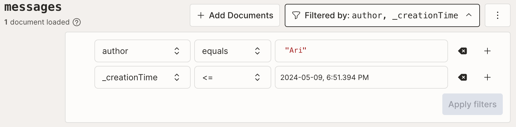 Data filters