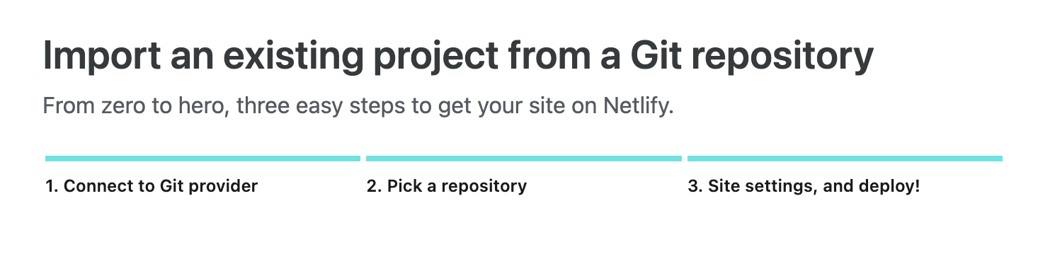 Netlify import project