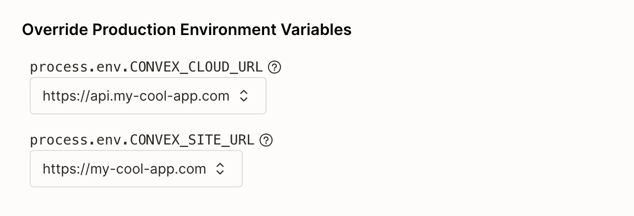 Override system environment variables