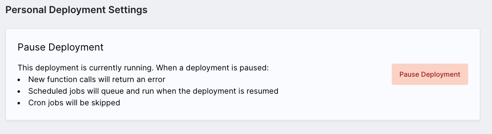 Pause Deployment Button