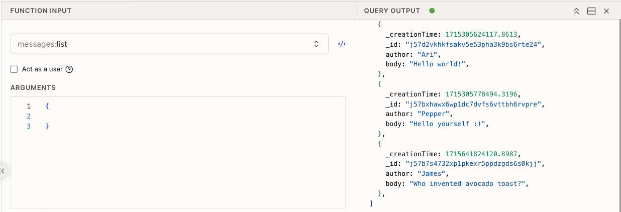 Running a function