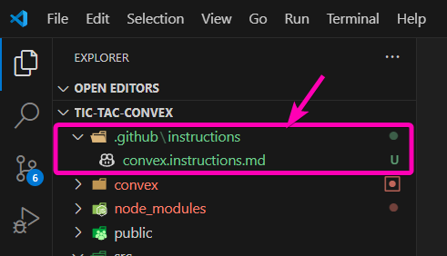 Showing Where to Put GitHub Copilot Instructions